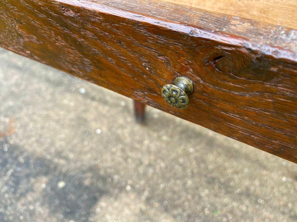 Solid wood desk with 1 drawer 75x52cm