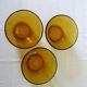 3 yellow amber glass bowls from Duralex in very good condition