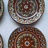 Hand painted pottery plates