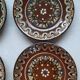 Hand painted pottery plates
