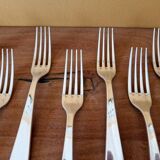 Christofle, Paris - Set of 12 table forks - Dax model - Silver-plated metal