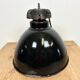 Industrial Bauhaus Black Enamel Pendant Lamp, 1930s