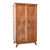 Petite armoire penderie chêne des années 60