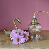 Vintage amber glass tulip walker