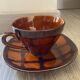 Luneville Badonviller earthenware cup and saucer