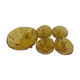Saladier - 8 vintage yellow smoky glass cups