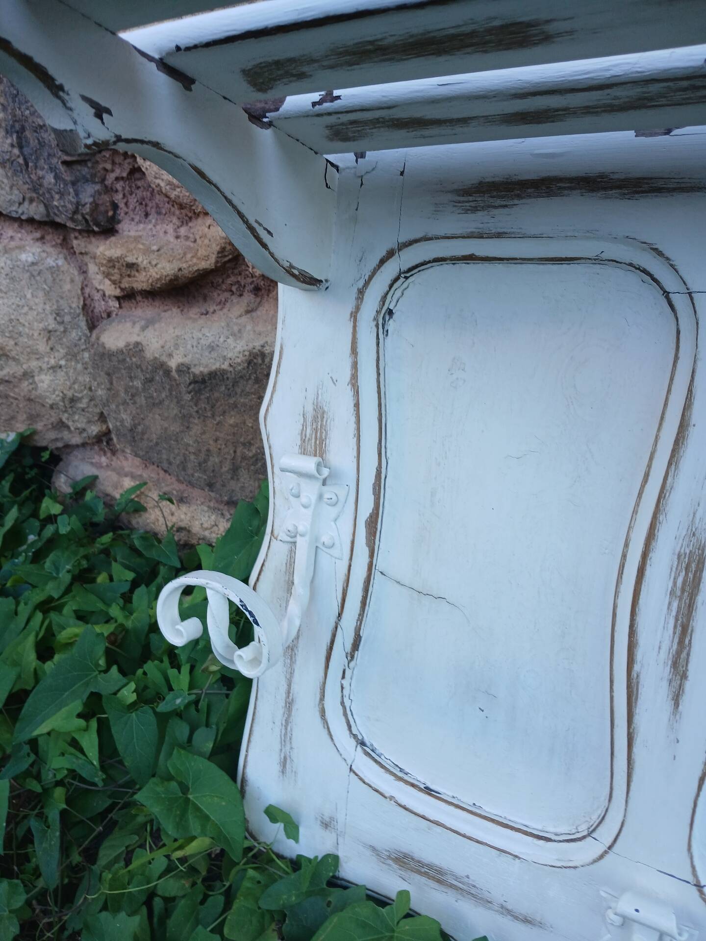 Vintage wooden wall coat rack