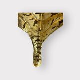 Large Pair of Murano Gilded Glass Leaf Wall Lights - Italy Circa 1980 H 67 cm