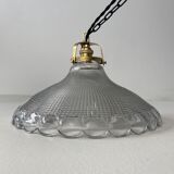 Vintage prismatic glass pendant lamp