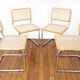 4 Cesca B32 Breuer Chairs Made in Italy - Seat caning redone