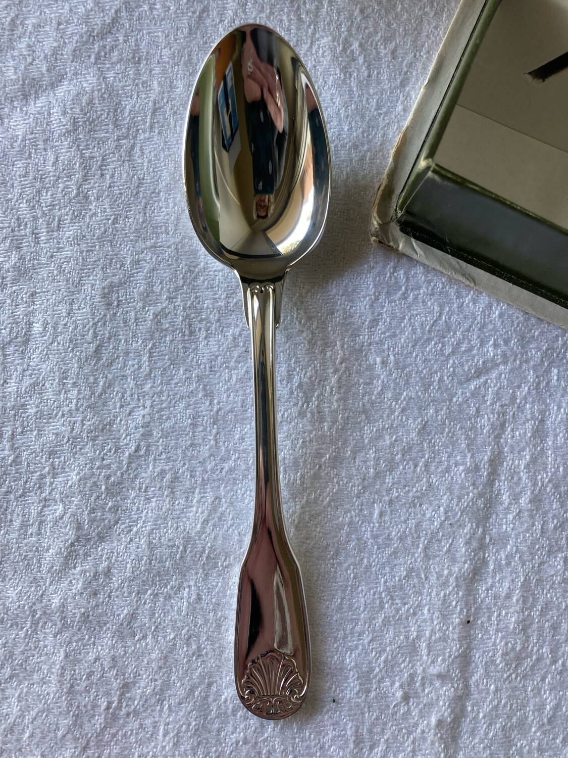 6 small Alfenide/Christofle dessert spoons