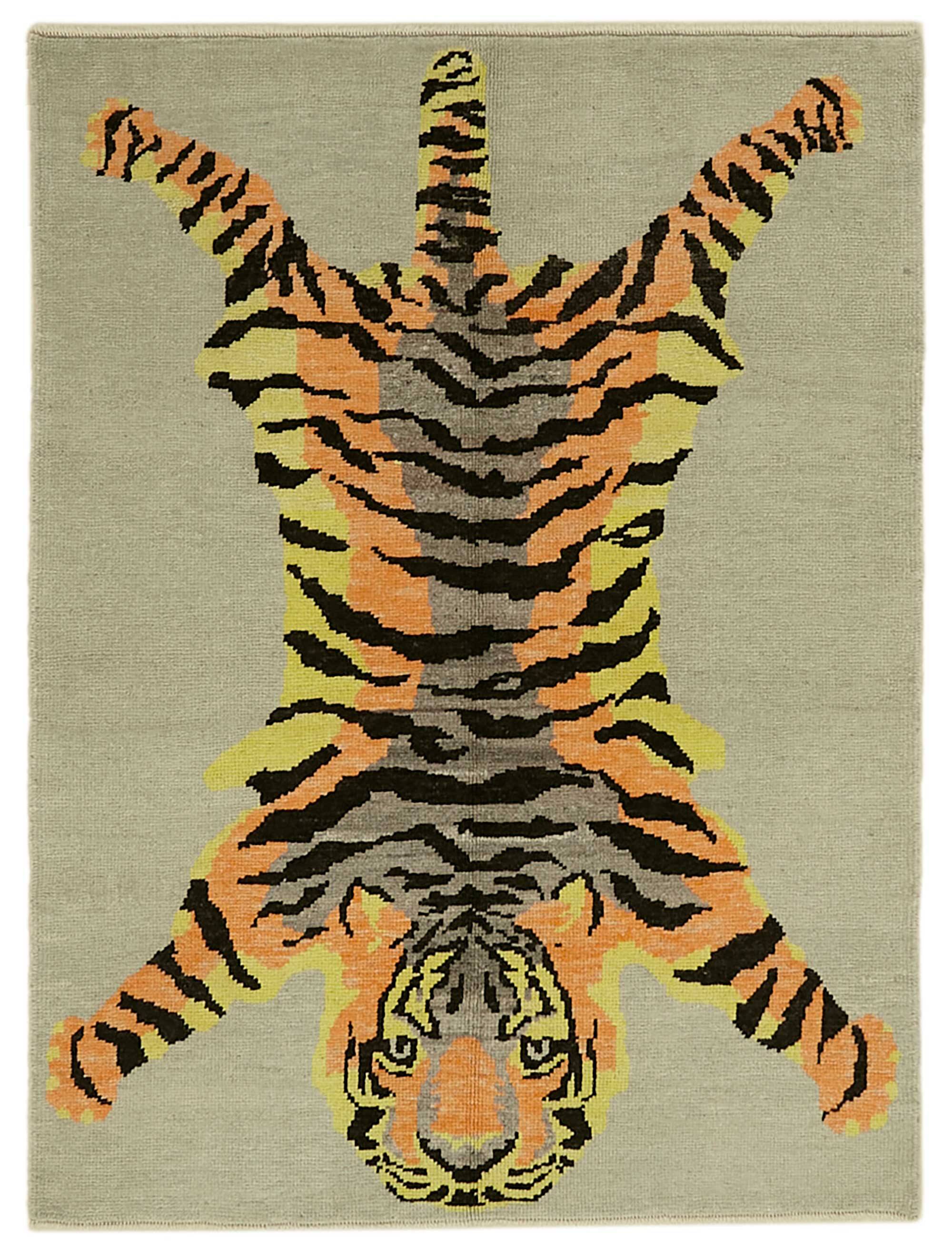 Tapis tigre turc en laine noué à la main 141 cm x 188 cm