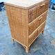 Commode Vintage bois et rotin naturel tressé