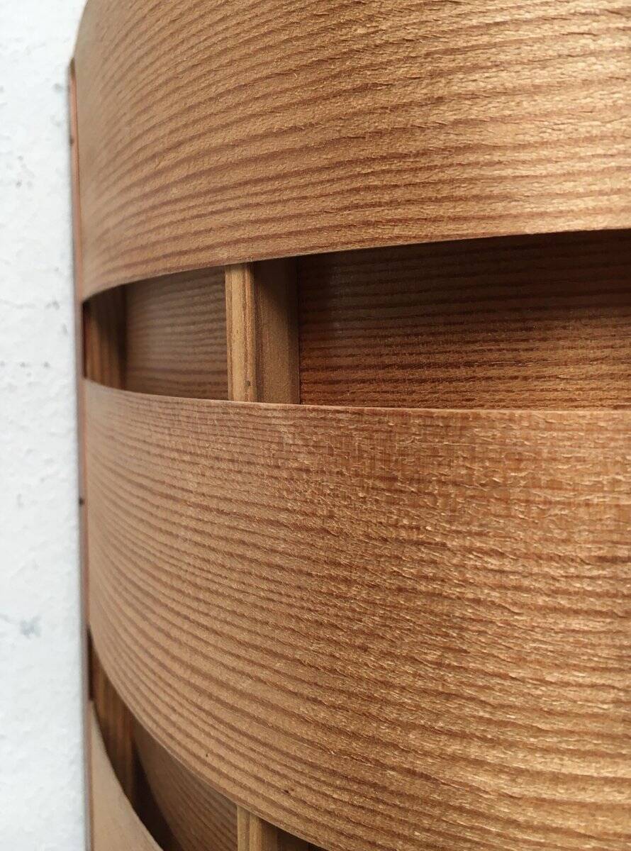 Edda V155 wall lamp in teak from the mid-century by Hans-Agne Jakobsson for Ellysett AB, 1950s.