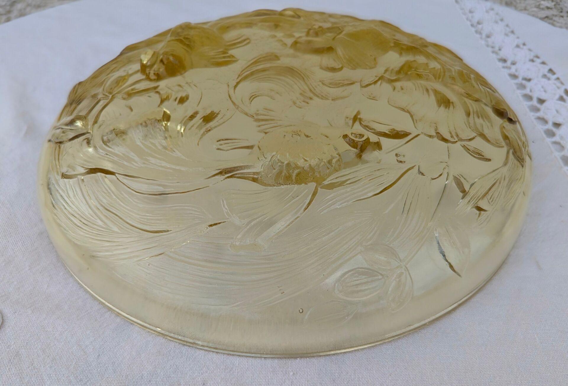 Plat verre moulé verlys art déco 30 50