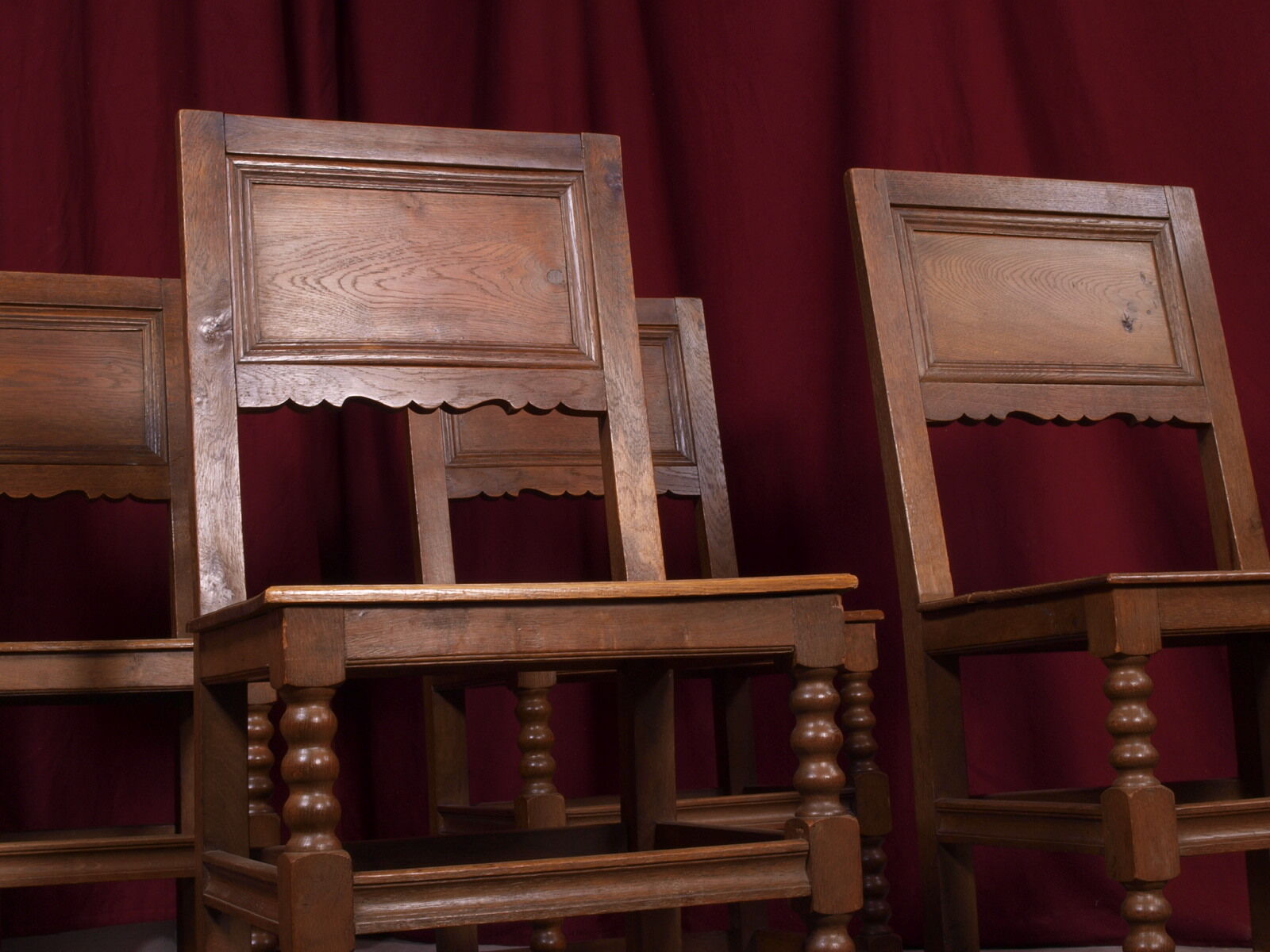 8 chairs danish dowel wood chairs, 1800s