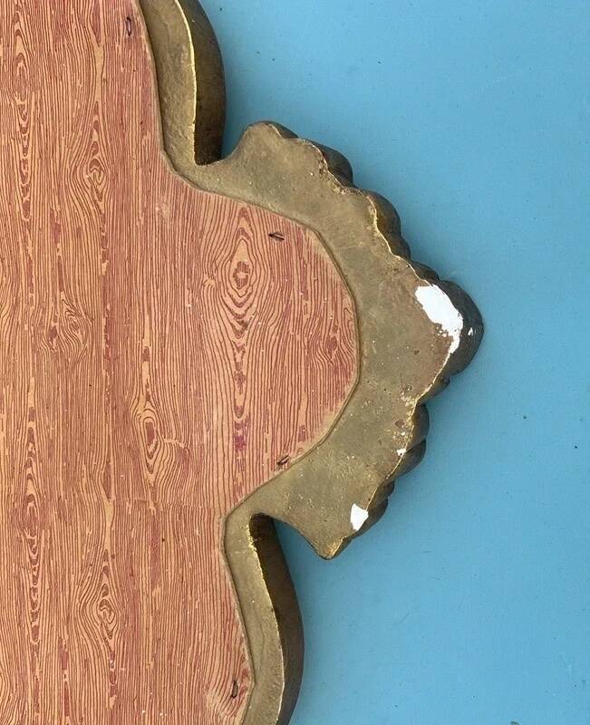 Baroque mirror in gilded wood from the 1960s – 65.5 x 42 cm – 2.5 kg
