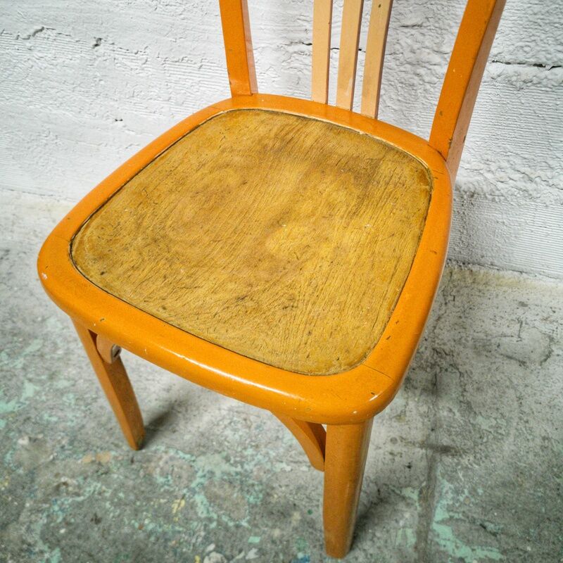 Orange bistro chair