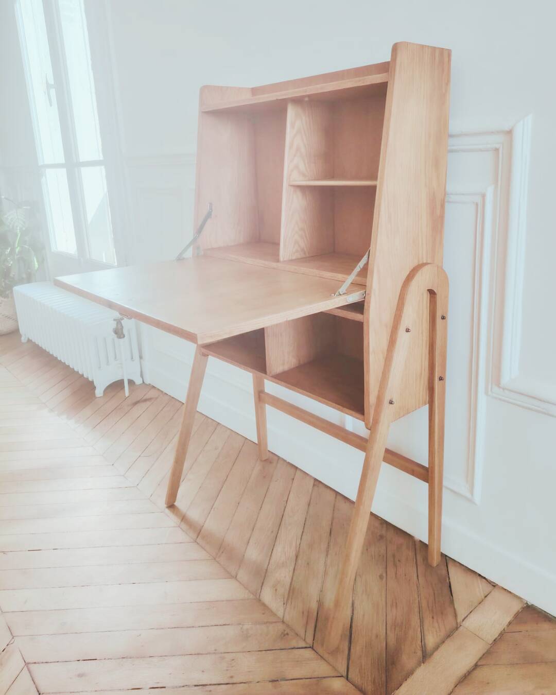 Renovated vintage Scandinavian secretary, 1950s-60s.