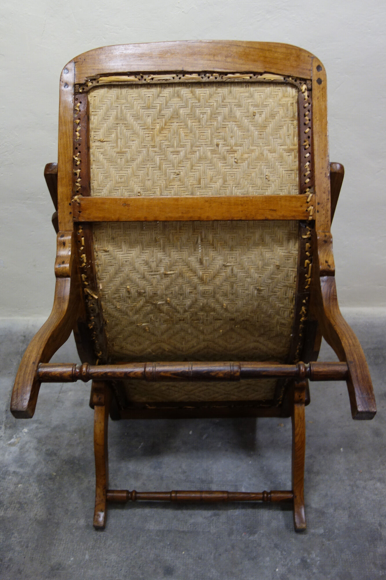 Former colonial armchair of planter late 19th century