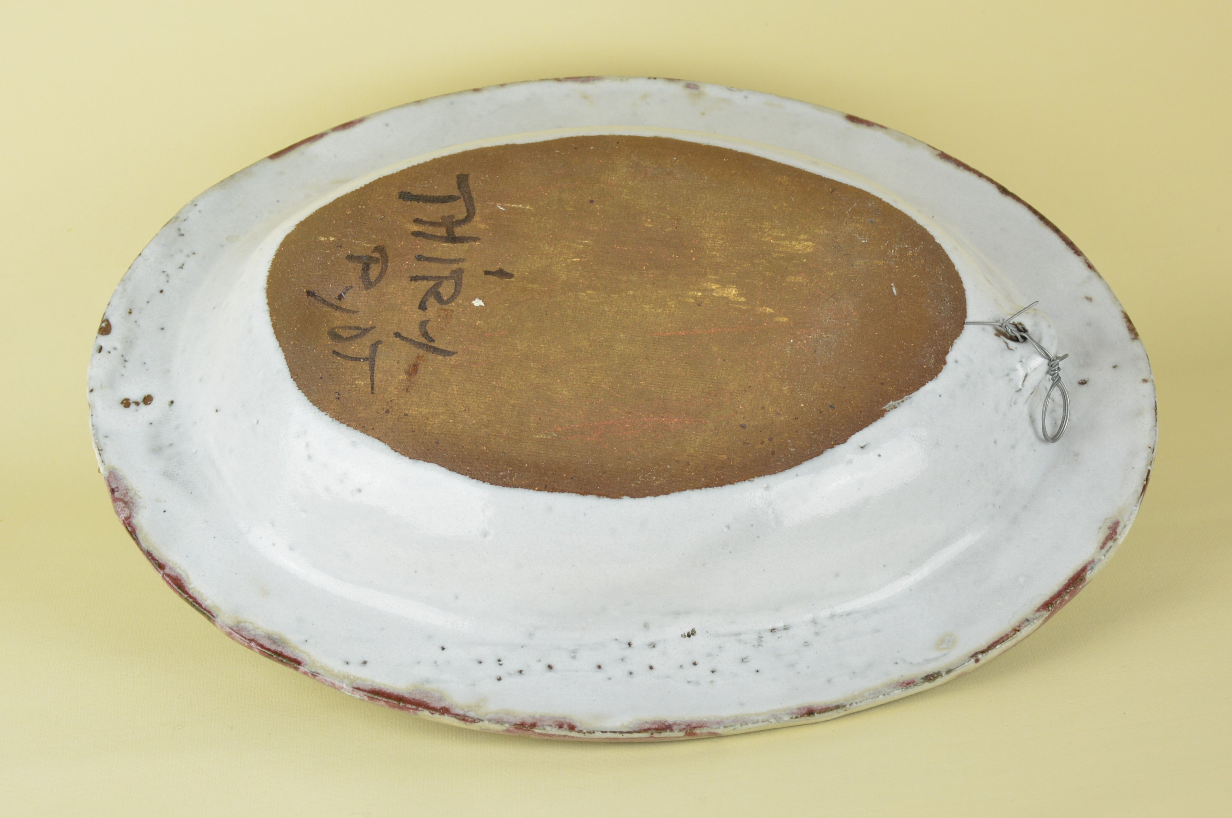 Plat ovale au chardon Albet et Pyot Thiry