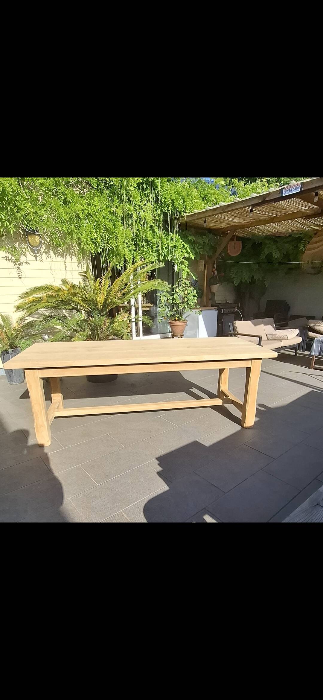 Table de ferme rénovée