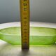 Art Deco organic coupe La Rochère in frosted jade green glass – France