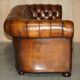 Chesterfield leather sofa, Art Deco style, fully restored.