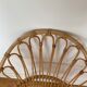 Armchair basket in vintage rattan 60's