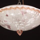Charming Italian Multicolor and Pink Murano Glass Ceiling Fixture, Murano,
