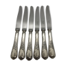 6 couteaux Christofle, modèle Marly, en métal argenté