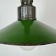 Industrial Green Enamel Military Pendant Lamp with Cast Aluminium Top, 1960