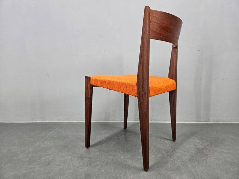 Set of Four Rare Teak PIA Chairs by Poul Cadovius, Girsberger, Denmark, 1960s