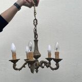 Lustre métal style ancien (ampoules bougies)