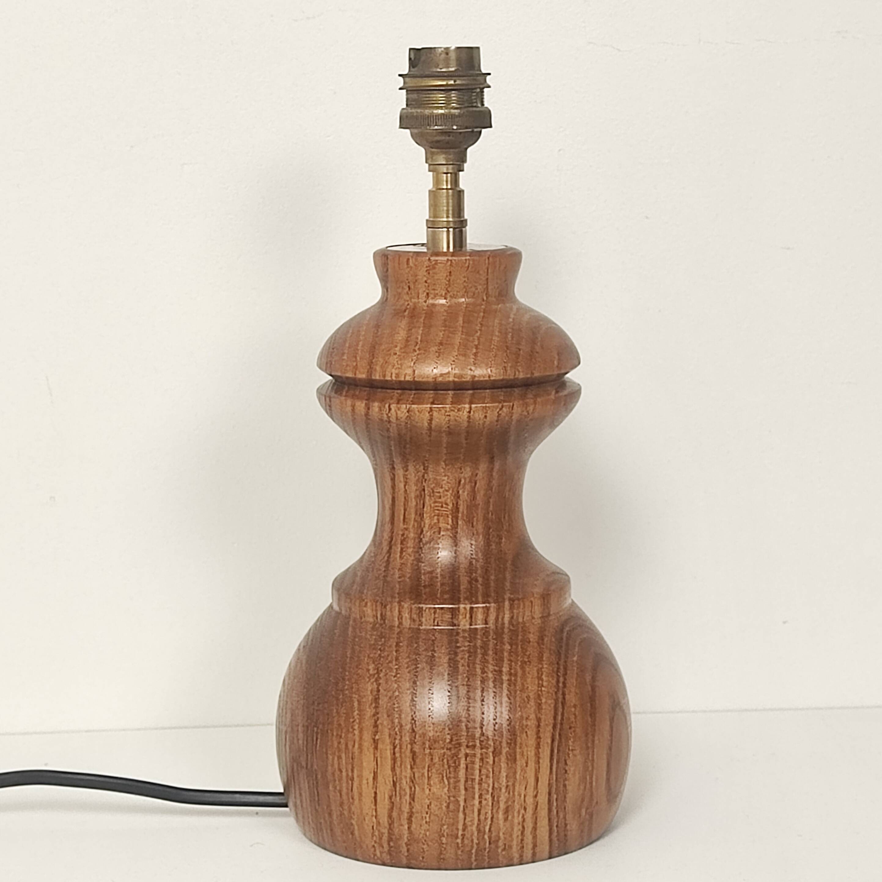 Vintage wooden foot lamp