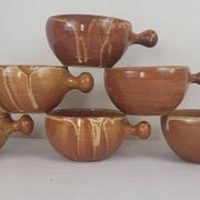 6 Puisaye stoneware bowls