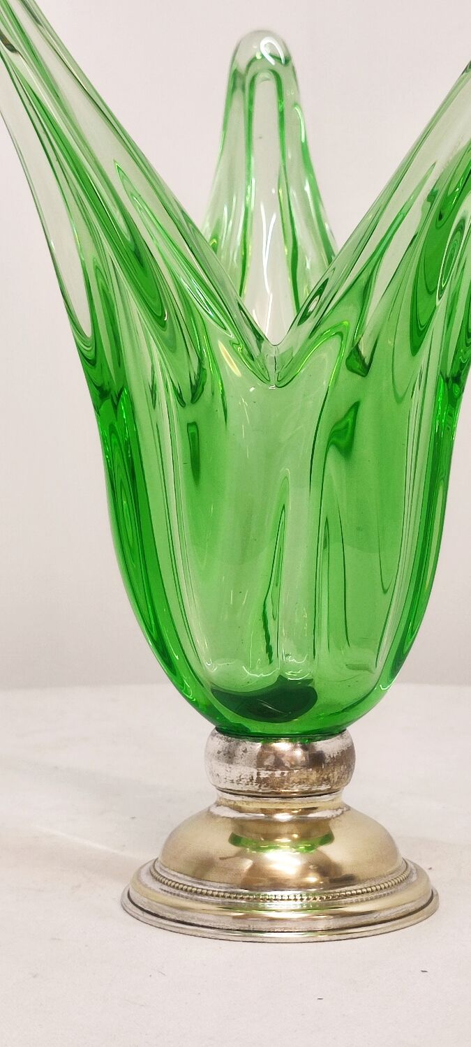 Glass centerpiece, germany, 1970s