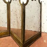 Spark screen has four sheets in brass and braided mesh XX century