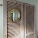 Pair of shutters with wooden shutters in old pink color