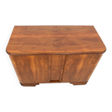 Art Deco style walnut chest of drawers, Poland, 1950s.