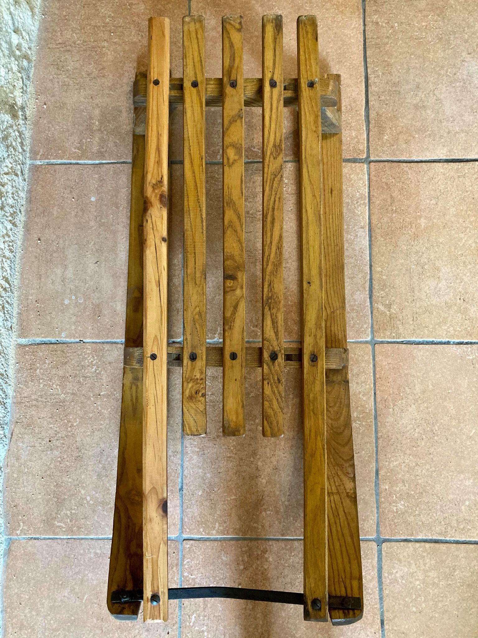 Wooden sledge from the 1950s