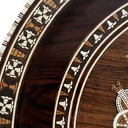 Vintage oriental coffee table in marquetry and mother-of-pearl – Unique piece