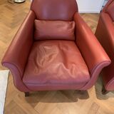 Model Lyra Leather Armchairs by Renzo Frau for Poltrona Frau, 1930s, Set of 2