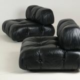 Camaleonda Sofa in Black Leather by Mario Bellini for C&B Italia 1960s