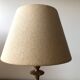 Pair of brass and jute bedside lamps