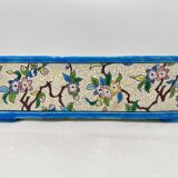 Gien enamel planter with apple blossoms