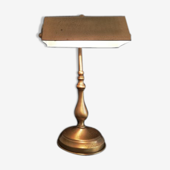 Vintage brass bankers desk lamp library light