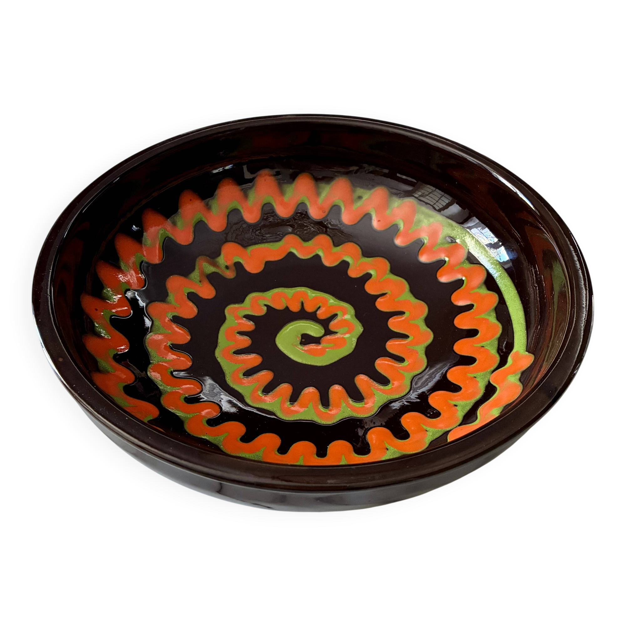 Flat round salad bowl Catalonia