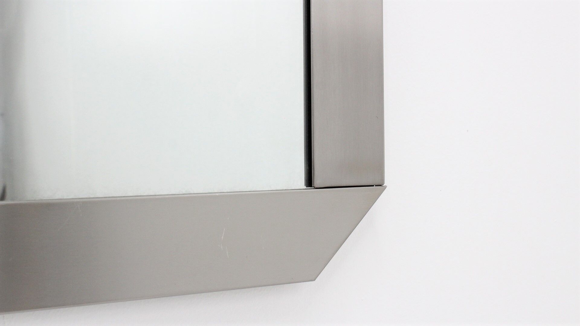 Vintage stainless steel mirror by Valenti 1970s 70x70cm
