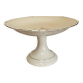 Compotier en porcelaine beige/blanc Royal Eelag avec motif d'une rose